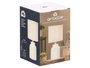 Giftdecor Lámpara Sobremesa Cilíndrica Rayas Beige 13 x 20 x 13 cm (Set de 12)
