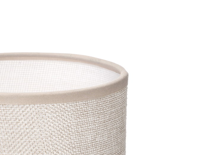 Giftdecor Lámpara Sobremesa Cilíndrica Rayas Beige 13 x 20 x 13 cm (Set de 12)