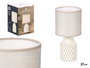 Giftdecor Lámpara Sobremesa Cilíndrica Rayas Beige 13 x 20 x 13 cm (Set de 12)