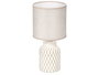 Giftdecor Lámpara Sobremesa Cilíndrica Rayas Beige 13 x 20 x 13 cm (Set de 12)