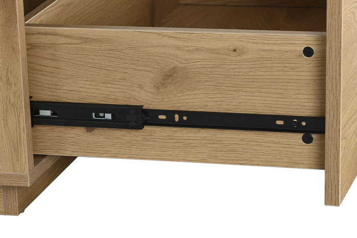 DKD Home Decor Mesa Centro Scandi Natural 120x60x35cm MDF Roble 2 Cajones