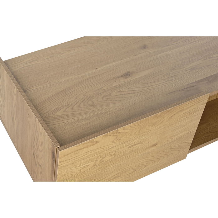 DKD Home Decor Mesa de Centro MDF Roble Natural con 2 Cajones DKD Home Decor Mesa de Centro MDF Roble Natural con 2 Cajones