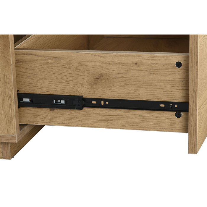 DKD Home Decor Mesa de Centro MDF Roble Natural con 2 Cajones DKD Home Decor Mesa de Centro MDF Roble Natural con 2 Cajones