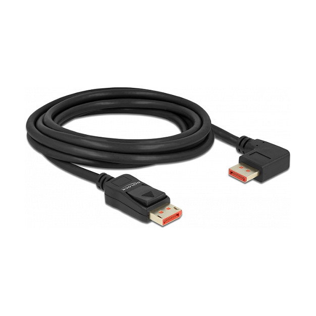 DeLOCK Cable DisplayPort 8K 60Hz 3m Recto a Angular 90° Derecha DeLOCK Cable DisplayPort 8K 60Hz 3m Recto a Angular 90° Derecha