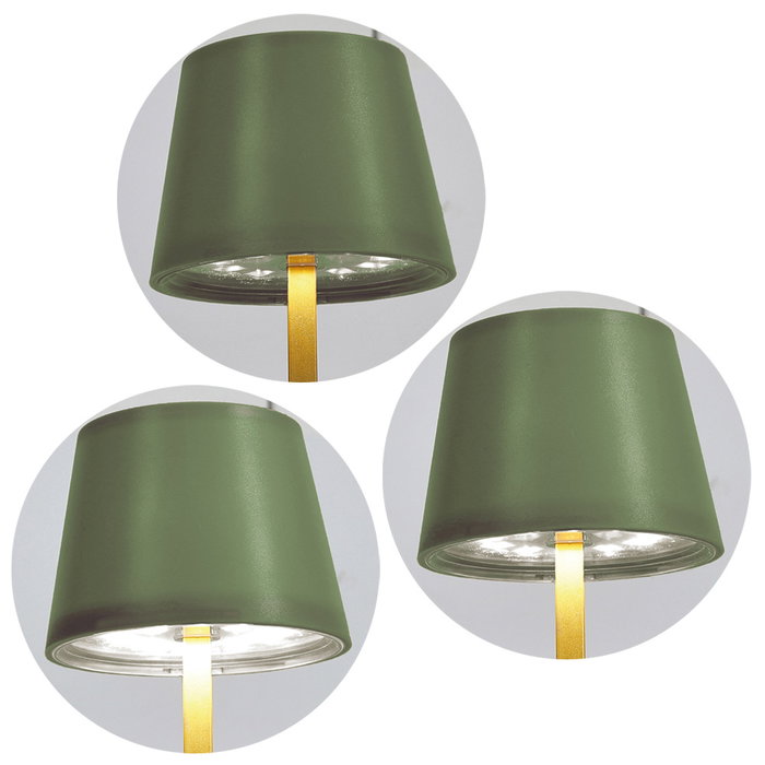 Home Deco Factory Lámpara Led Táctil con 3 Intensidades Verde para Decoración Moderna, 12 LED COB