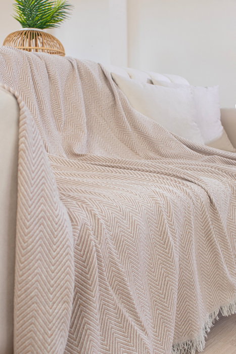L'essentiel linge de maison Manta Cozy Beige 170x200cm 80% Algodón 20% Poliéster L'essentiel linge de maison Manta Cozy Beige 170x200cm 80% Algodón 20% Poliéster