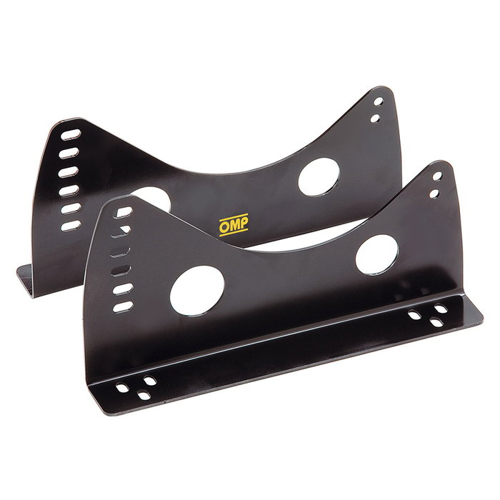 Omp Par de soportes de asiento con inserciones laterales de acero de 3 mm Negro Omp Par de soportes de asiento con inserciones laterales de acero de 3 mm Negro