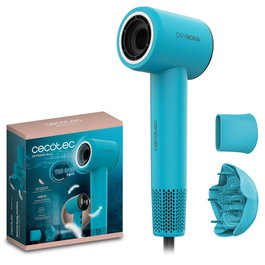Cecotec Secador de Pelo DryNova 1600W Ionizador Azul Pantalla Digital Silencioso Unisex