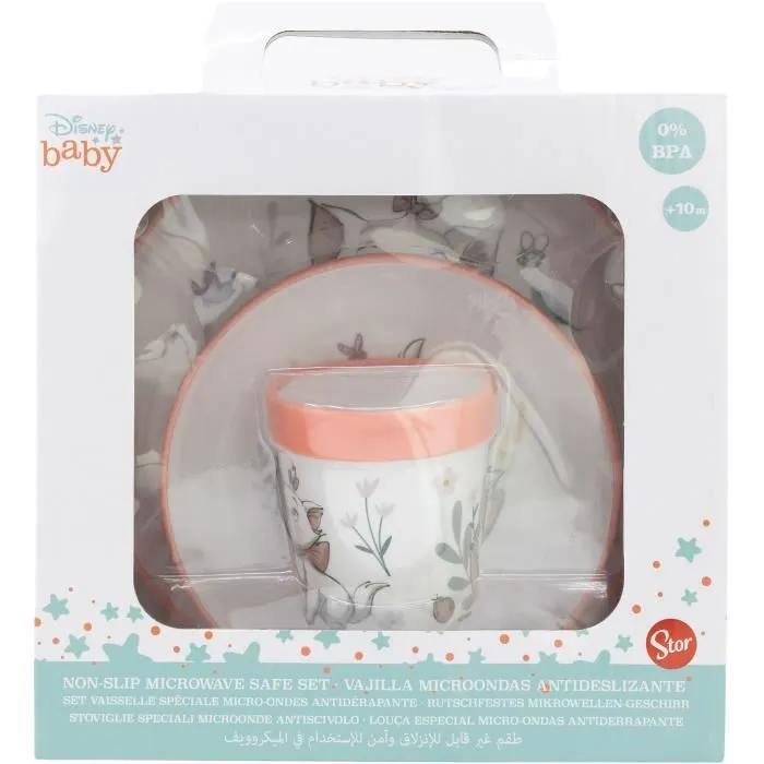 Thermobaby THE8412497066513 Set de Comida Aristochat 3 Piezas: Plato, Bol y Taza