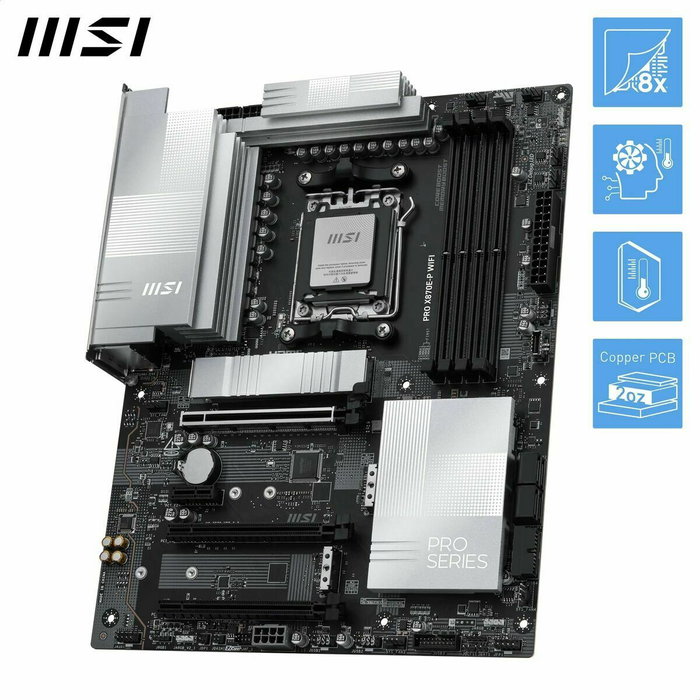 MSI PRO X870E-P WIFI Placa base AMD X870E Zócalo AM5 ATX Negra