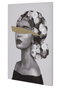 DKD Home Decor Cuadro Lienzo Pino 70x3,7x100 Chica Dorado (Pack de 2)