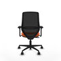 PIQUERAS Y CRESPO Silla de oficina Mardos con mecanismo Sincro, Naranja y Negro