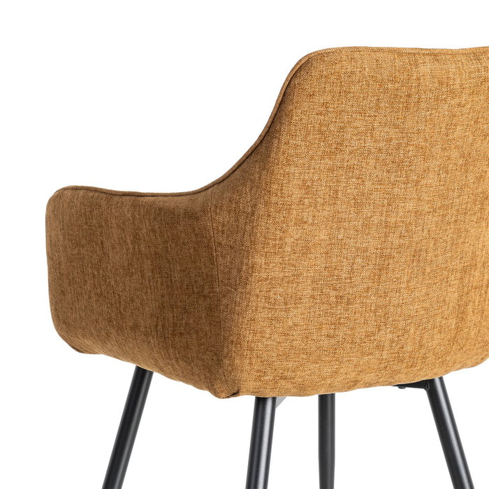 Silla Marrón Tejido-Metal Contract 55 X 58,50 X 84 cm (Set de 2)