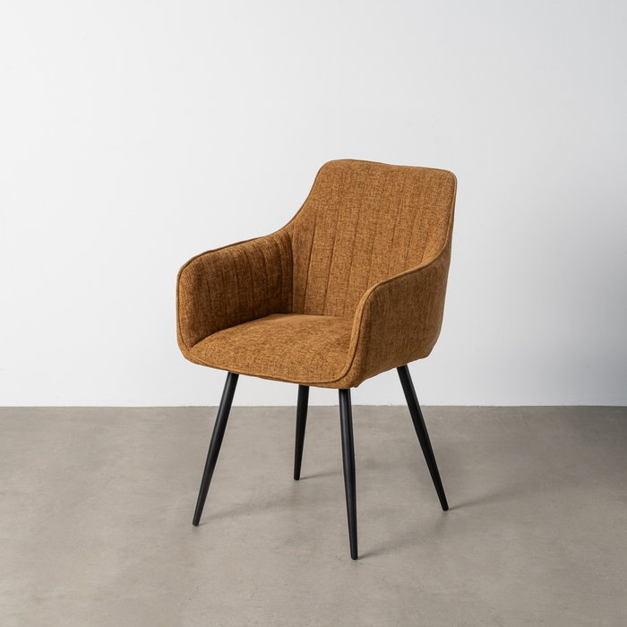 Silla Marrón Tejido-Metal Contract 55 X 58,50 X 84 cm (Set de 2)
