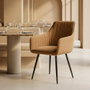 Silla Marrón Tejido-Metal Contract 55 X 58,50 X 84 cm (Set de 2)