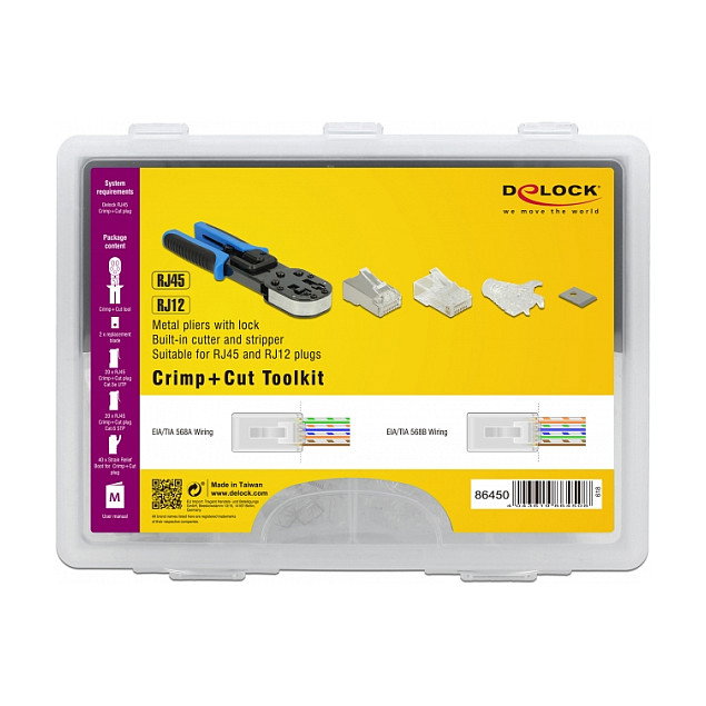 DeLOCK 86450 Kit de herramientas de crimpado y corte RJ45