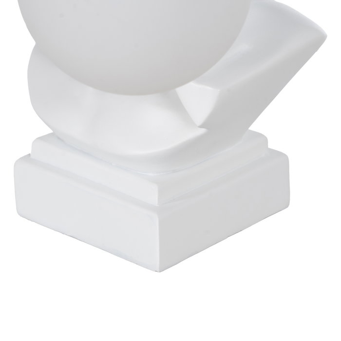 Lámpara Mesa David Blanco Resina 21 X 21 X 30 cm