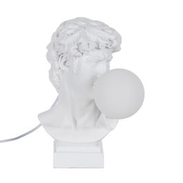 Lámpara Mesa David Blanco Resina 21 X 21 X 30 cm