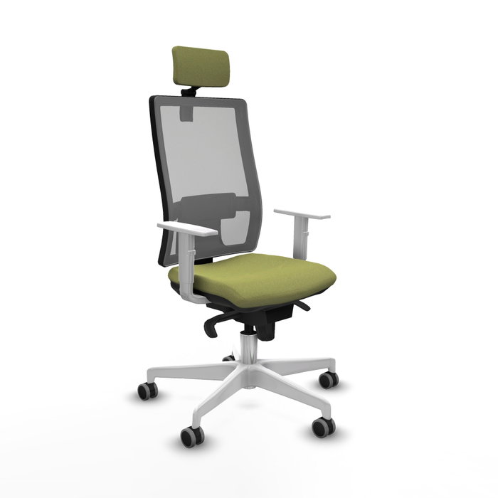 PIQUERAS Y CRESPO Silla de oficina Horna, mecanismo Sincro, Verde oliva y Gris PIQUERAS Y CRESPO Silla de oficina Horna, mecanismo Sincro, Verde oliva y Gris