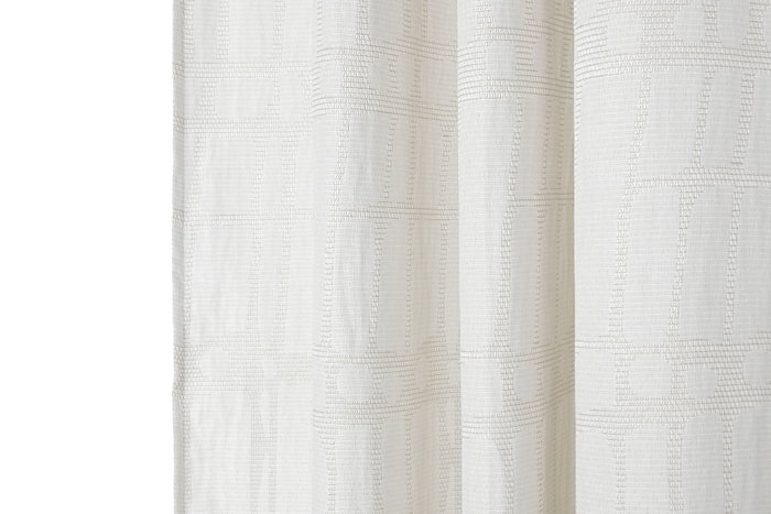 DKD Home Decor Cortina Niza Urban Beige Poliester Jacquard 260 x 140 cm (2 Unidades)