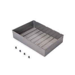 Emuca Cajón metálico para armarios y vestidores Quartz, 540 (M70), Acero, Titanio
