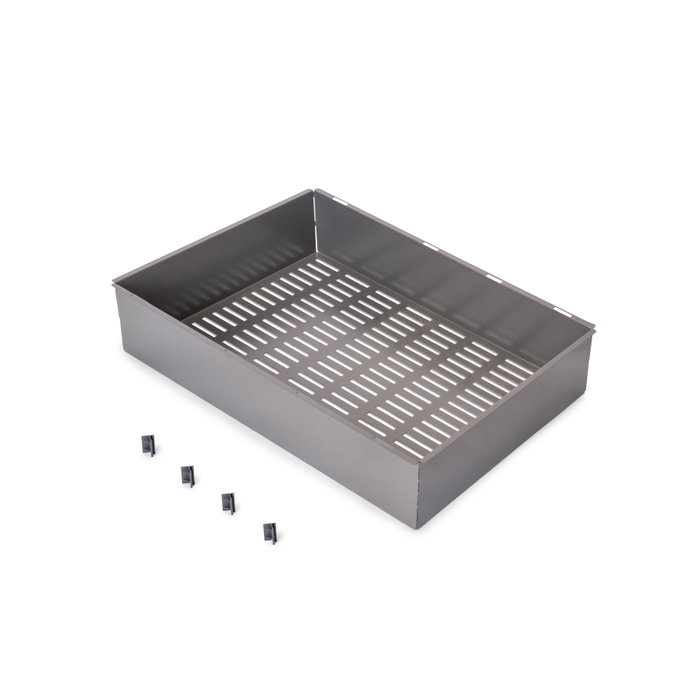Emuca Cajón metálico para armarios y vestidores Quartz, 540 (M70), Acero, Titanio Emuca Cajón metálico para armarios y vestidores Quartz, 540 (M70), Acero, Titanio