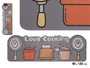 KINVARA Alfombra de Cocina Cooking Grande Azul-Amarillo-Naranja-Blanco