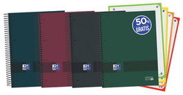 Bloc Oxford School Eu.Book 5 Oxford&You Micro.Tapa Extra A5+ 120H Cuadric.5X5 90G Surtido (Col.Neutros) (Set de 5)