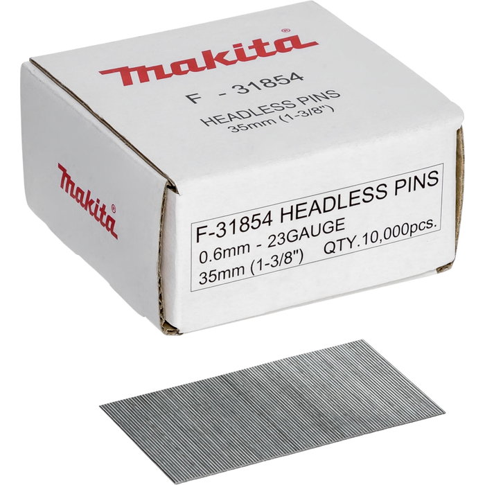 Makita Pins F-31854 0,6 x 35 mm, 10000 unidades Makita Pins F-31854 0,6 x 35 mm, 10000 unidades
