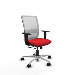 PIQUERAS Y CRESPO Silla de oficina Haches con mecanismo Sincro/Traslack Rojo y Blanco