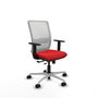 PIQUERAS Y CRESPO Silla de oficina Haches con mecanismo Sincro/Traslack Rojo y Blanco