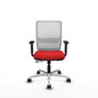 PIQUERAS Y CRESPO Silla de oficina Haches con mecanismo Sincro/Traslack Rojo y Blanco