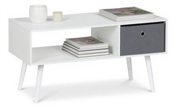 Inde Mesa Auxiliar de Centro con 1 Cajón, 90 x 48 x 47 cm, Nw Moblekit