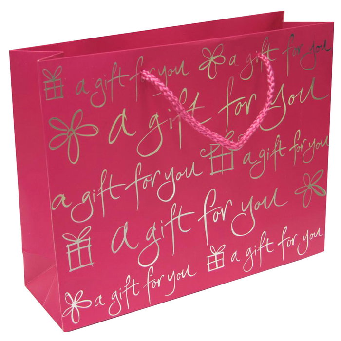 Party Time Bolsa Regalo 20x25x8 cm Colores Surtidos Fucsia Gris Negro A Gift For You