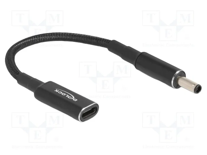 DeLOCK Cable adaptador de carga USB Type-C™ hembra a Dell 4,5 x 3,0 mm macho, 15 cm DeLOCK Cable adaptador de carga USB Type-C™ hembra a Dell 4,5 x 3,0 mm macho, 15 cm