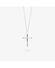 Radiant Collar de Acero Inoxidable con Cruces y Piedras de Colores RY000125