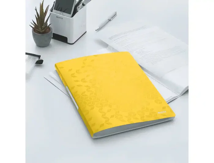 LEITZ Carpeta de fundas Wow A4 Amarillo (Set de 10) LEITZ Carpeta de fundas Wow A4 Amarillo (Set de 10)