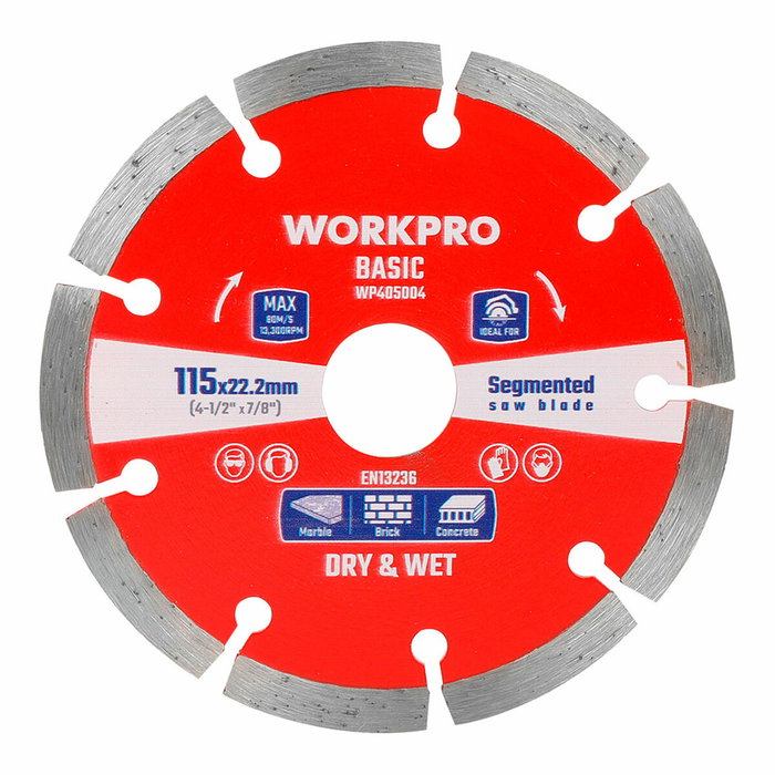 Workpro Disco diamantado segmentado basic ø115 x 22,2 mm