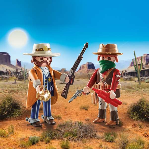 Figura bandido y sheriff playmobil