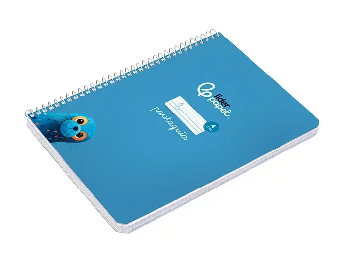 Liderpapel Cuaderno espiral Pautaguía A5 tapa dura azul Liderpapel Cuaderno espiral Pautaguía A5 tapa dura azul