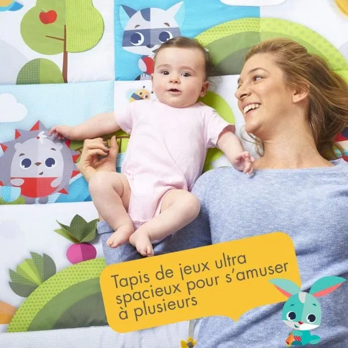TINY LOVE Alfombra de Juego Gigante para Bebé, Desde el Nacimiento, Colección Dans la Prairie, 150 x 100 cm
