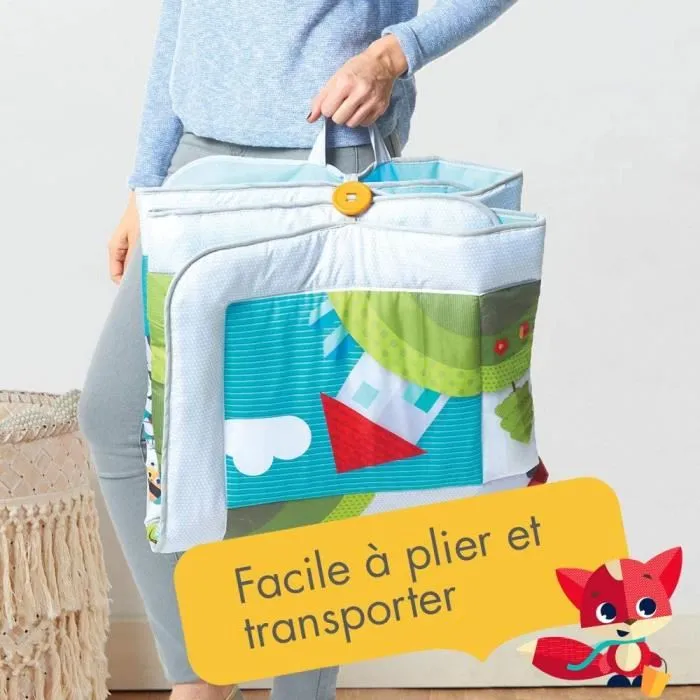 TINY LOVE Alfombra de Juego Gigante para Bebé, Desde el Nacimiento, Colección Dans la Prairie, 150 x 100 cm