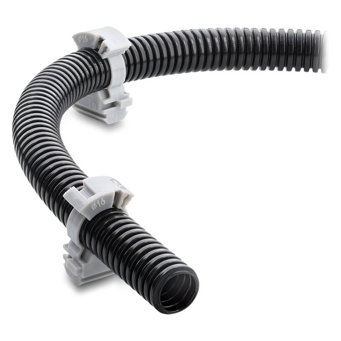 DeLOCK 22069 Soporte para fundas de cables con clip de cierre, 100 unidades, gris