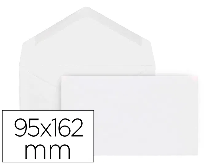 Liderpapel Sobre Blanco 95x162 mm Engomado Caja de 500 Unidades Liderpapel Sobre Blanco 95x162 mm Engomado Caja de 500 Unidades