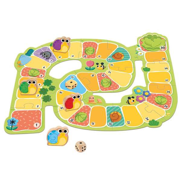 Goula Snail Race - Juego de Mesa Infantil de Carreras de Caracoles de Madera, a Partir de 3 Años, para 2-4 Jugadores, Instrucciones Multilingües