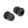 DeLOCK Prensaestopas PG13,5 para tres cables redondos, Negro, 2 unidades