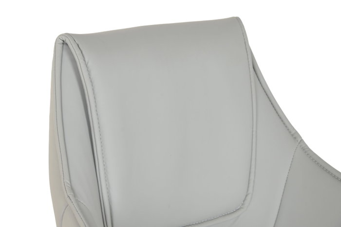 DKD Home Decor Silla PU Metal Gris