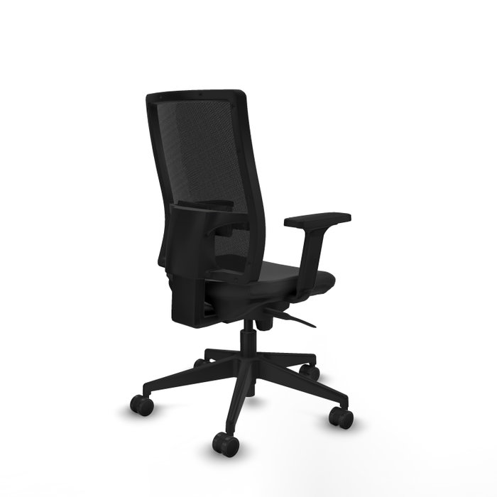PIQUERAS Y CRESPO Silla de oficina Horna con mecanismo Sincro, Gris oscuro y Negro
