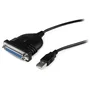 StarTech.com ICUSB1284D25 Cable Adaptador USB a Paralelo DB25 Negro