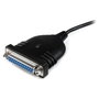 StarTech.com ICUSB1284D25 Cable Adaptador USB a Paralelo DB25 Negro
